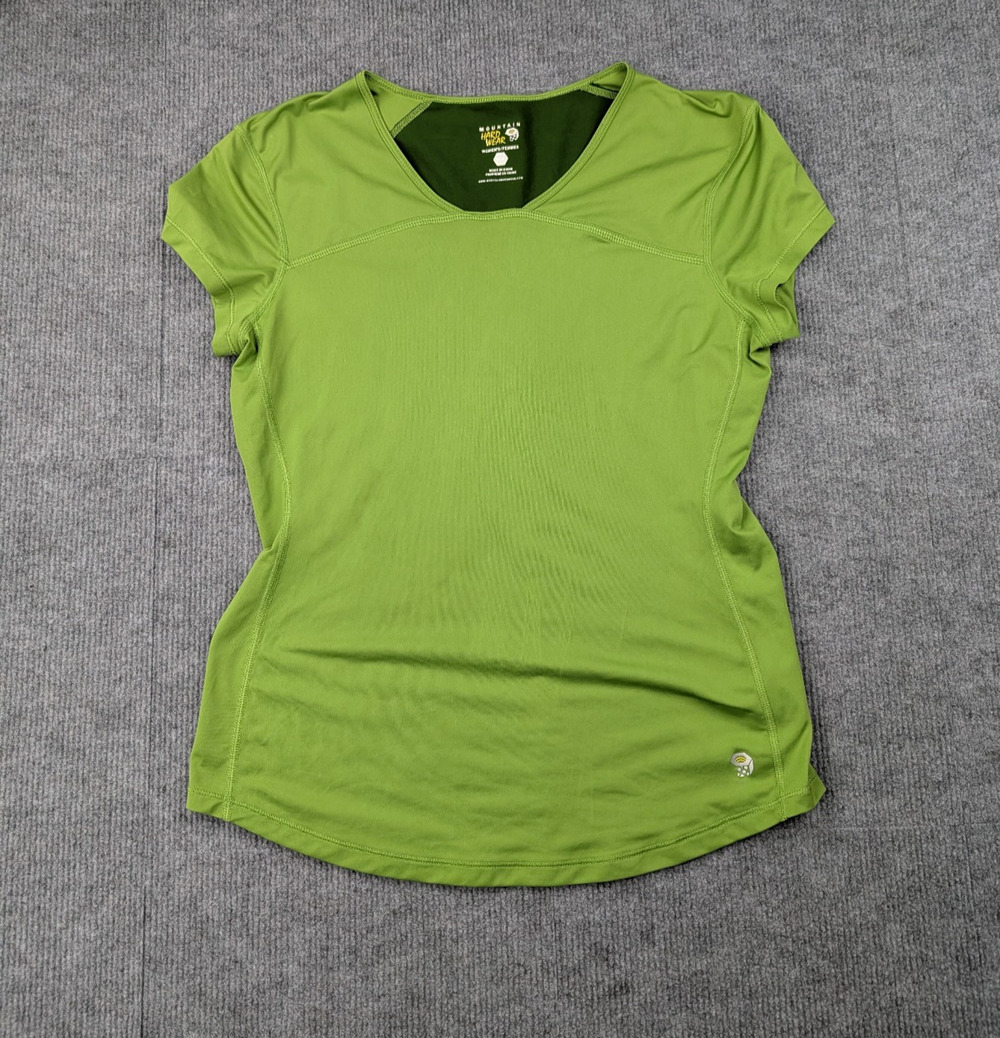 Mountain Hardwear Tephra Shirt Womens Medium Green Outdoor Lightweight Wicking T
